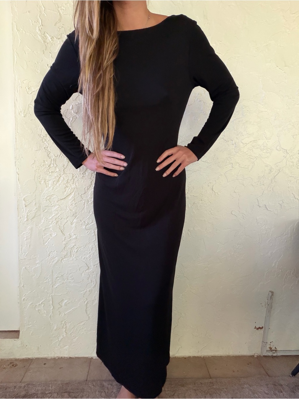Lauren Ralph Lauren Black Long-Sleeve Maxi Dress